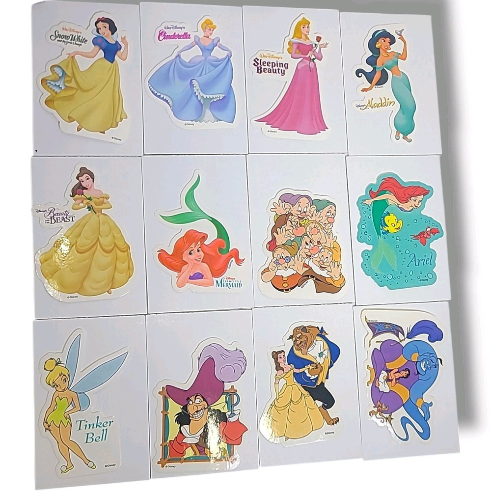 Vintage 90s Disney SandyLion Series 1 Vending Stickers NOS Complete Set 12